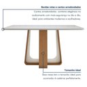 Ver imagem 7 de Mesa de Jantar Retangular 6 Lugares Tampo com Vidro 170cm Sintonia Bege Amêndoa Clean/Off White