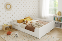 Ver imagem 2 de Cama Casal Montessoriana Infantil Princesa Moderna Manina/Manino MDF c/ Colchão Gazin - Branco
