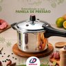 Panela de Pressão 3 Litros Antiaderente Fechamento Externo + Descanso Redondo + Concha de Silicone P - 9