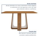 Ver imagem 6 de Mesa de Jantar Retangular 6 Lugares Tampo MDF 170cm Sintonia Marrom Amêndoa Clean/Off White