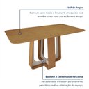 Ver imagem 5 de Mesa de Jantar Retangular 6 Lugares Tampo MDF 170cm Sintonia Marrom Amêndoa Clean/Off White