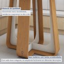 Ver imagem 4 de Mesa de Jantar Retangular 6 Lugares Tampo MDF 170cm Sintonia Marrom Amêndoa Clean/Off White