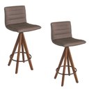 Ver imagem 4 de Kit 2 Banquetas Gourmet Giratoria Julia Marrom