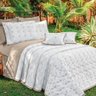 Cobre Leito Queen Istambul Bordado 200 Fios 100% Algodão 5 Peças - Branco - 1