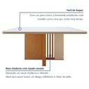 Ver imagem 6 de Mesa de Jantar Retangular 6 Lugares Tampo com Vidro 170cm Astrid Bege Amêndoa Clean/Off White
