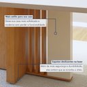 Ver imagem 7 de Mesa de Jantar Retangular 6 Lugares Tampo com Vidro 170cm Astrid Bege Amêndoa Clean/Off White