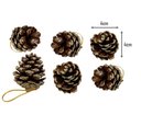 Ver imagem 2 de Kit Pinha Natural de Natal Glitter Dourado 4cm 24 Peças - Magizi