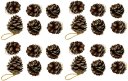 Ver imagem 1 de Kit Pinha Natural de Natal Glitter Dourado 4cm 24 Peças - Magizi