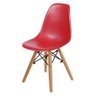 Cadeira Infantil Eames Polipropileno Vermelho com Base Madeira - 40605 - 1