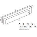 Ver imagem 2 de Puxador IL 080 - Acetinado - 192MM