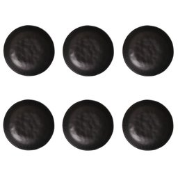Conjunto de Pratos Fundos 06 Peças Linhas Preto Matte Porto Brasil - 1