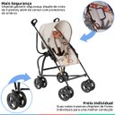 Ver imagem 4 de Carrinho De Bebê Passeio 6M a 15kg Guarda-Chuva Reversível Reclinável Campora Girafa Galzerano - Gir