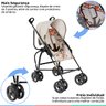 Carrinho De Bebê Passeio 6M a 15kg Guarda-Chuva Reversível Reclinável Campora Girafa Galzerano - Gir - 4
