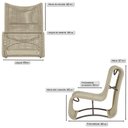 Ver imagem 2 de 4 Poltronas Texas em Alumínio Marrom Corda Náutica Trama Rami