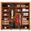 Ver imagem 3 de Guarda-roupa Casal Moviment 2 Portas 4 Gavetas com Espelho Freijó/off White - Caemmun