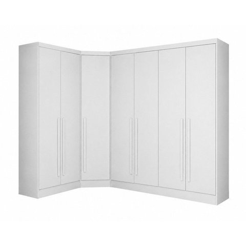 Guarda-Roupa Modulado de Canto Oblíquo 7 Portas 6 Gavetas 100% MDF Cairo