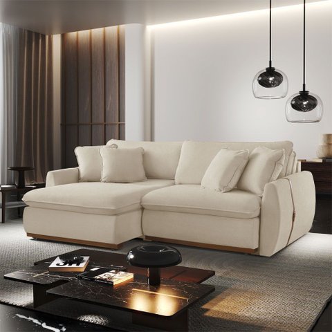 Sofá Cama Inova 270 Cm Braço 15 Cm Retrátil e Reclinável Meu Sofá Online