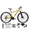 Bicicleta Aro 29 Absolute Nero 5 Câmbios Shimano 24v K7 Freios Hidráulicos Garfo Trava - Amarelo - 1