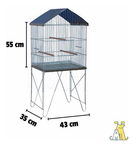 Gaiola para Calopsitas Periquitos Viveiro Grande Passaros G - 4