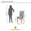 Ver imagem 6 de Conjunto Sala de Jantar 6 Lugares Retangular Tampo MDF no Glass Mesa Luar com Cadeiras Apogeu Marrom Amêndoa Clean/Off White/Cinza