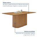 Ver imagem 4 de Conjunto Sala de Jantar 6 Lugares Retangular Tampo MDF no Glass Mesa Luar com Cadeiras Apogeu Marrom Amêndoa Clean/Off White/Cinza
