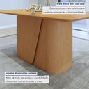 Ver mais imagens de Conjunto Sala de Jantar 6 Lugares Retangular Tampo MDF no Glass Mesa Luar com Cadeiras Apogeu Marrom Amêndoa Clean/Off White/Cinza