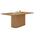 Ver imagem 5 de Conjunto Sala de Jantar 6 Lugares Retangular Tampo MDF no Glass Mesa Luar com Cadeiras Apogeu Marrom Amêndoa Clean/Off White/Bege