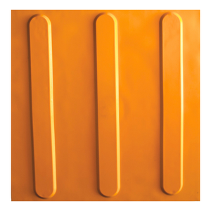 KIT 10 PÇS PISO TÁTIL DIRECIONAL PVC 25X25 ARGAMASSADO AM