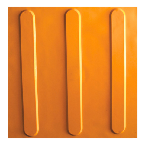 KIT 10 PÇS PISO TÁTIL DIRECIONAL PVC 25X25 ARGAMASSADO AM