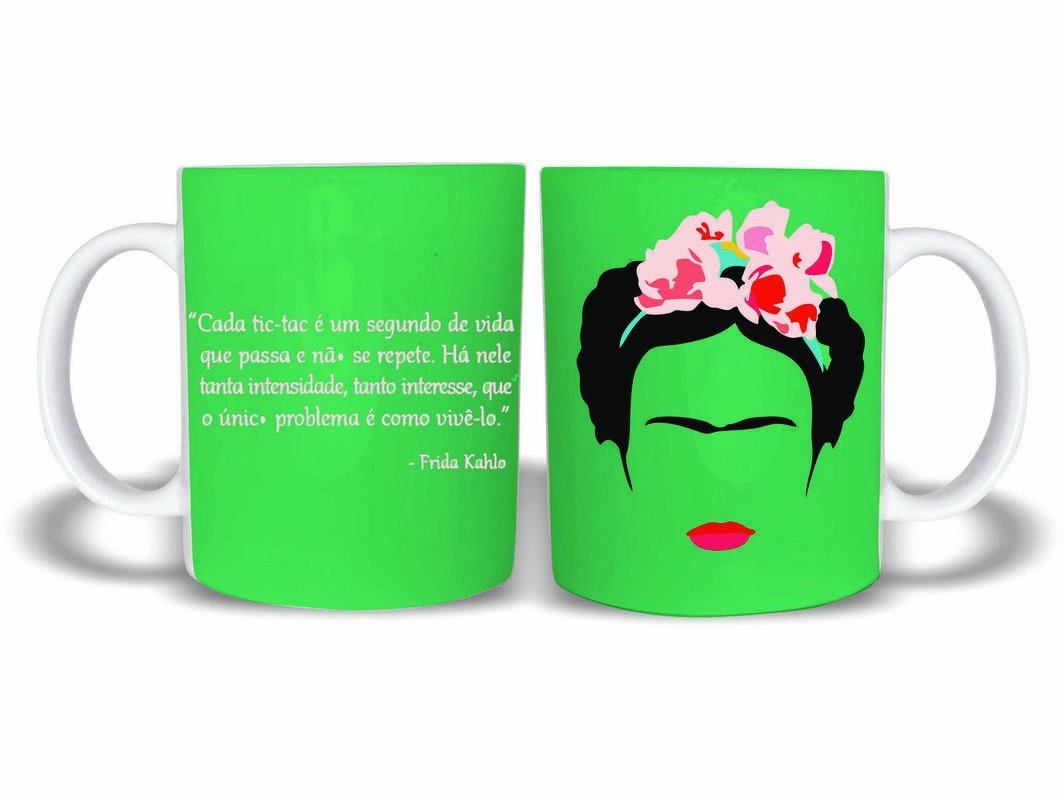 Caneca Frida Kahlo Frases 325Ml Cerâmica - 1