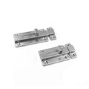 Ver imagem 4 de Kit 2 Fechos Travas Tramela Deslizantes de Aço Inoxidável para Porta Armário 6,5cm Fechadura Facil N