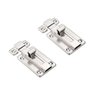 Kit 2 Fechos Travas Tramela Deslizantes de Aço Inoxidável para Porta Armário 6,5cm Fechadura Facil N - 1