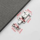 Ver imagem 2 de Kit 2 Fechos Travas Tramela Deslizantes de Aço Inoxidável para Porta Armário 6,5cm Fechadura Facil N