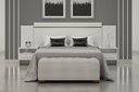 Ver imagem 1 de Cabeceira Cama Box Casal Royal com 2 Mesa de Cabeceira Novo Horizonte Neve