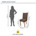 Ver imagem 4 de Conjunto Sala de Jantar 6 Lugares Retangular Tampo MDF no Glass Mesa Luar com Cadeiras Apogeu Marrom Off White/Amêndoa Clean/Avelâ