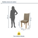 Ver imagem 4 de Conjunto Sala de Jantar 6 Lugares Retangular Tampo MDF no Glass Mesa Luar com Cadeiras Apogeu Marrom Off White/Amêndoa Clean/Bege
