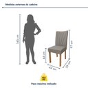 Ver imagem 4 de Conjunto Sala de Jantar 6 Lugares Retangular Tampo MDF no Glass Mesa Luar com Cadeiras Apogeu Marrom Off White/Amêndoa Clean/Capuccino