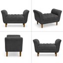 Ver imagem 3 de Recamier Banco Grécia 90 cm Design Versátil para Quarto Cinza