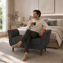 Ver imagem 6 de Recamier Banco Grécia 90 cm Design Versátil para Quarto Cinza