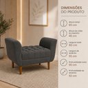 Ver imagem 3 de Recamier Banco Grécia 90 cm Design Versátil para Quarto Cinza