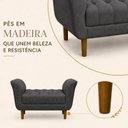 Ver imagem 5 de Recamier Banco Grécia 90 cm Design Versátil para Quarto Cinza