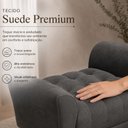Ver imagem 4 de Recamier Banco Grécia 90 cm Design Versátil para Quarto Cinza