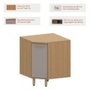 Ver imagem 2 de Balcão para Cozinha Canto Diagonal 100% MDF 1 Porta Dulce Freijó/Cinnamon