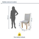 Ver imagem 4 de Conjunto Sala de Jantar 6 Lugares Retangular Tampo MDF no Glass Mesa Luar com Cadeiras Apogeu Marrom Off White/Amêndoa Clean/Bege