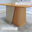 Ver mais imagens de Conjunto Sala de Jantar 6 Lugares Retangular Tampo MDF no Glass Mesa Luar com Cadeiras Apogeu Marrom Off White/Amêndoa Clean/Bege