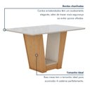 Ver imagem 6 de Conjunto Sala de Jantar 4 Lugares Retangular Tampo Vidro/MDF Mesa Apogeu com Cadeiras Luar Marrom Off White/Amêndoa Clean/Linho Cinza