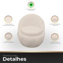 Ver imagem 3 de Poltrona Orgânica Sala e Escritório Confortável e Reforçada Bouclé Branco