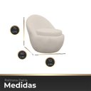 Ver imagem 6 de Poltrona Orgânica Sala e Escritório Confortável e Reforçada Bouclé Branco