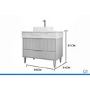 Ver imagem 3 de Conjunto Banheiro c/Espelho Riviera/Gales 90cm Platina MGM