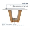 Ver imagem 5 de Conjunto Sala de Jantar 4 Lugares Retangular Tampo Vidro/MDF Mesa Apogeu com Cadeiras Luar Marrom Off White/Amêndoa Clean/Linho Rinzai Bege